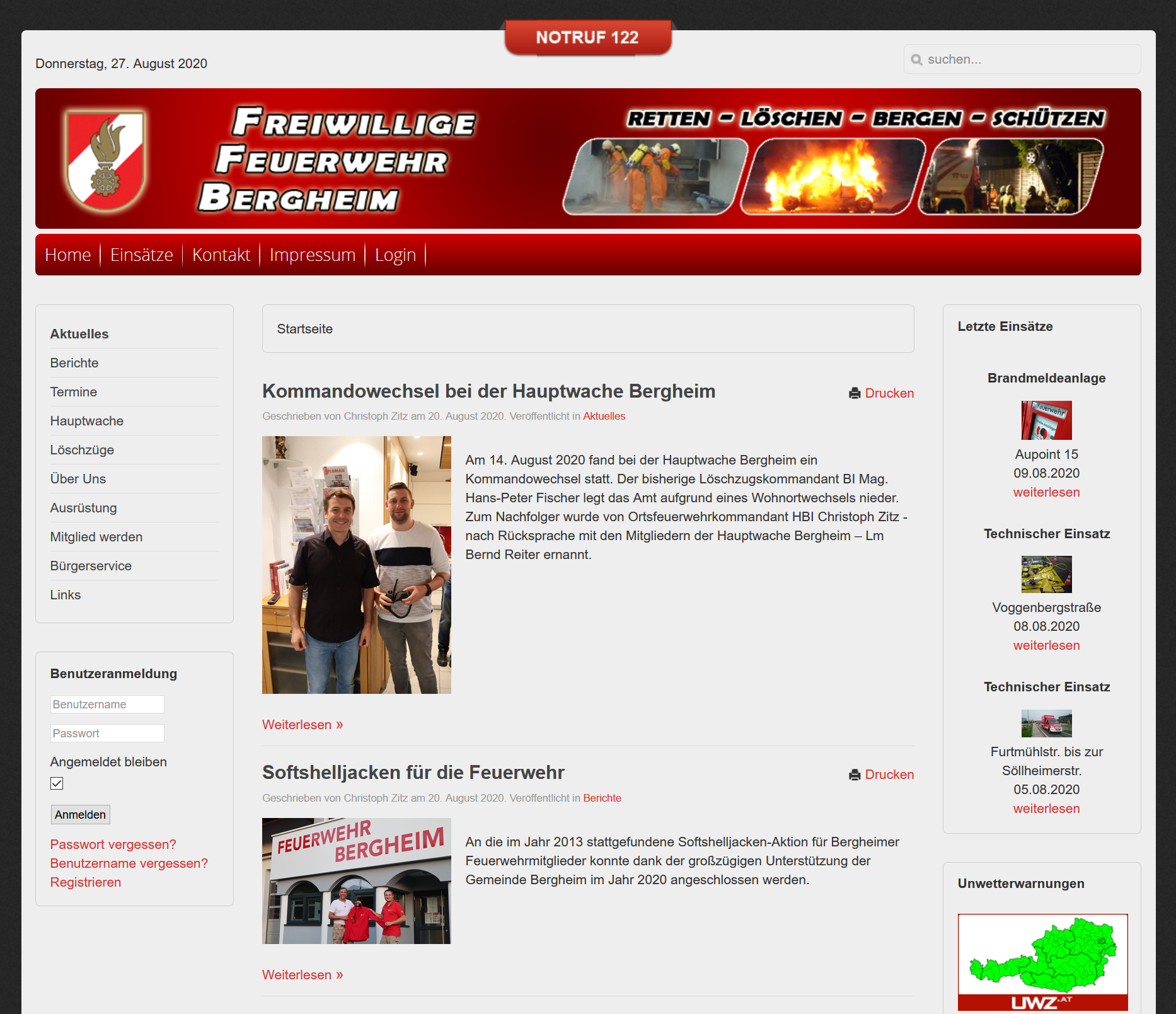 Screenshot von Feuerwehr Bergheim