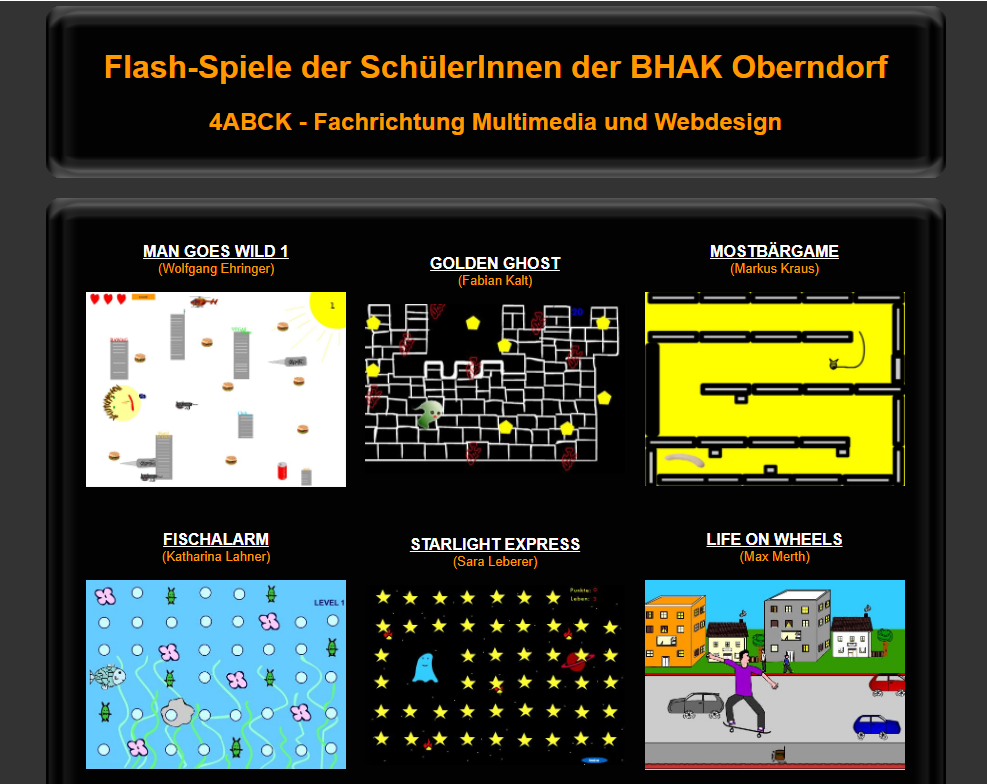 Screenshot von HAK Flashgames